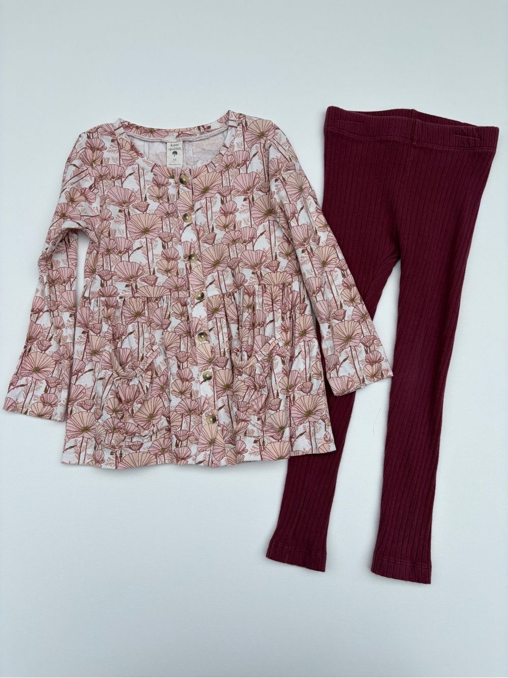 Kate Quinn 5T Organic Cotton Top and Leggings Set